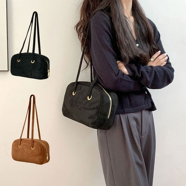 Beipomol Women's 552BUB09 Suede Mini Shoulder Bag Daily Casual Storage Bag