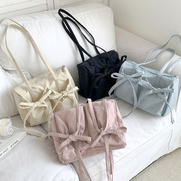 Beipomol Women's 048UGY90 Ribbon Nylon Shoulder Bag Simple Elegant Daily Use