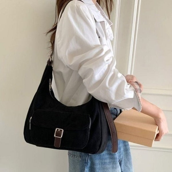 Befumo Suede 556ZLT95 Out Pocket Shoulder Bag Daily Bag 22