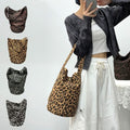 Befume Women's 180ISN53 Leopard Big Shoulder Bag Daily Casual Storage Pouch