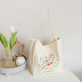 Be friends with nature shoulder bag 037XEJ99 flower painting eco bag daily canvas