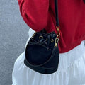 BeFun Stitch 921SKF56 Point Suede Bucket Bag 6117