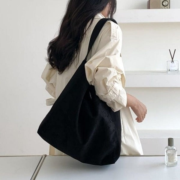 Beufom Modem 700UYI90 Suede Hobo Bag Shoulder Bag Daily Bag 22960