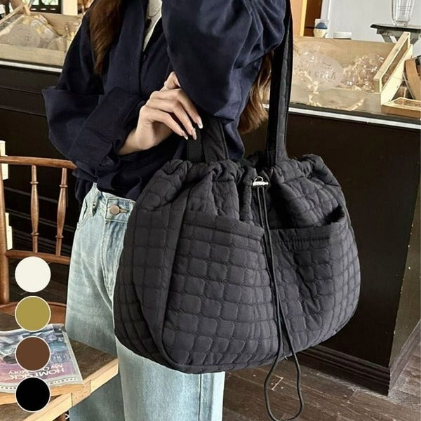 BestFriend Mall women 875XVZ94 quilted nubuck bag big size shoulder bag with strap in 3 colors
