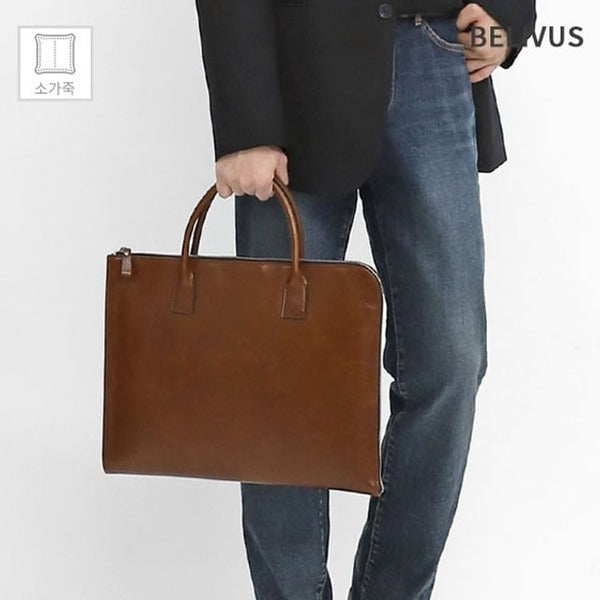 Billyvers Men's Cowhide Briefcase SSB315