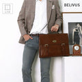 Best Friend Mall Billybus Men's Document Bag SSB224 Leather Briefcase