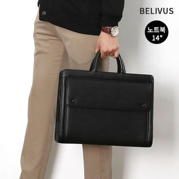 Best Friend Mall Billyboss Men's Leather Briefcase BBD025 Crossbody Tote