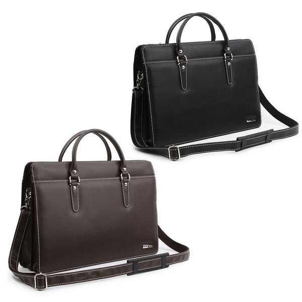 Befmall GE37 Men's Stitch Briefcase Crossbody Laptop Office Bag