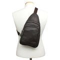 Befmall 5111 Blue Mount Natural Cowhide Leather Men's Sling Bag Messenger Bag