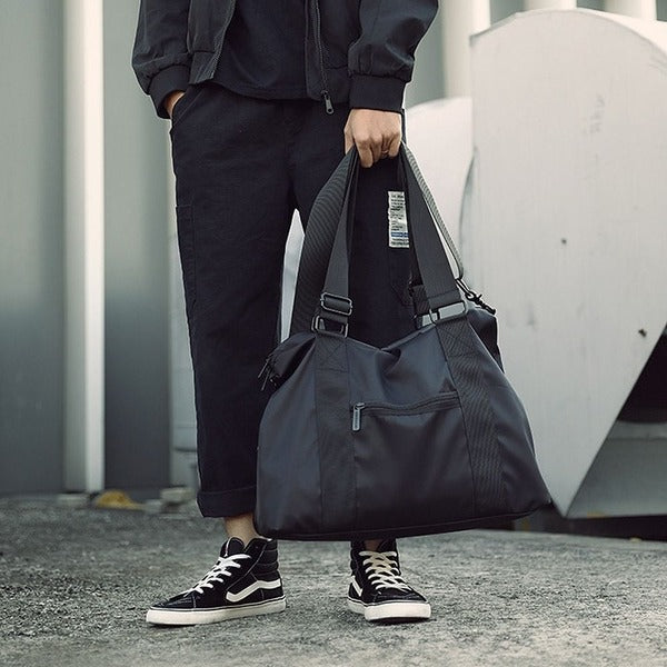 Men's Casual Simple Black Crossbody Shoulder Daily Bag
