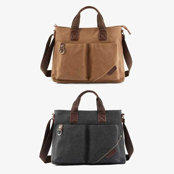 bestfriendmall men canvas tote crossbody travel work daily bag