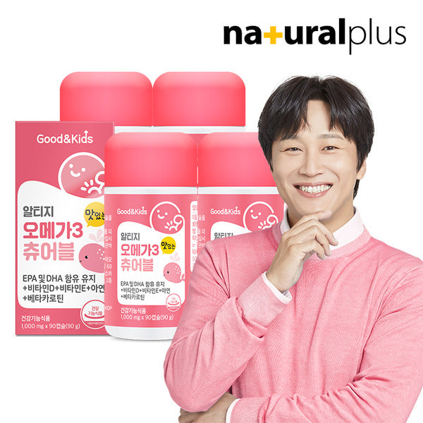 Natural Plus Good&Kids Children RTG Omega3 Chewable Orange Flavor 90 Capsule 4 sets Beta Carotene Vi