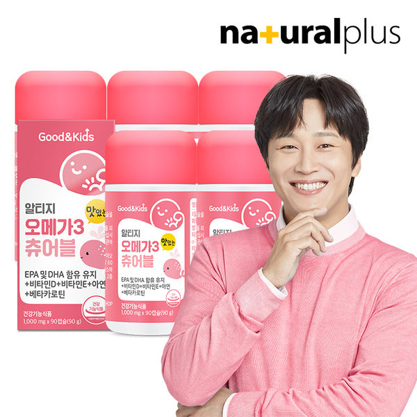 Natural Plus Good&Kids Children's Altige Omega 3 Chewable Orange Flavor 90 Capsules 5 Packs / Beta C