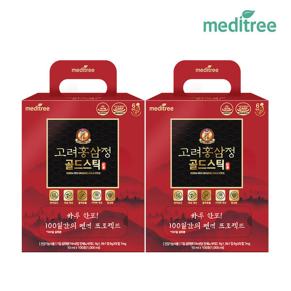 Substitute for Chong Kun Dang Health Meditree Goryeo Red Ginseng Extract Gold Sticks (2 boxes, 200 p