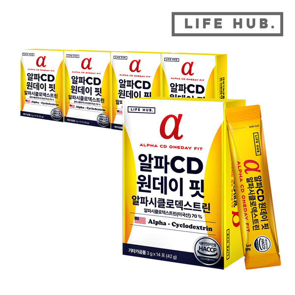 LifeHub AlphaCD OneDay Fit AlphaCyclodextrin 5 boxes (3g x 70 pouches)
