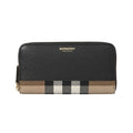 Burberry Shopping Bag Included Burberry Check Zip Round Wallet Black 81207581667288