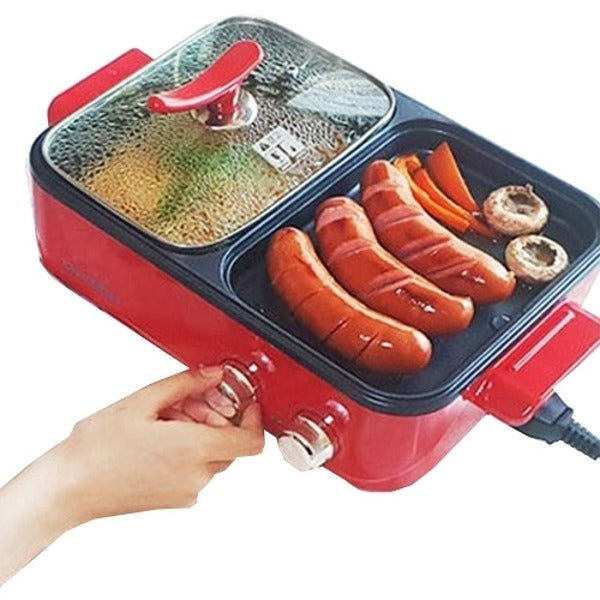 Must-have Daewon 1200 Dual Electric Grill Electric Pot Fry Pan All-in-one 18702187667501