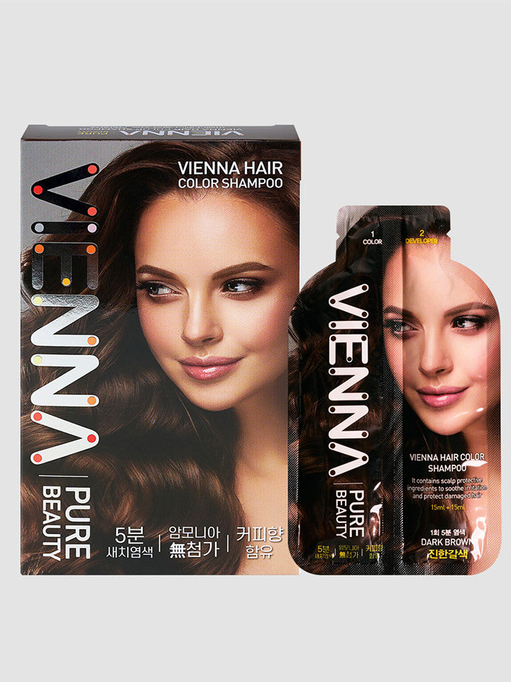 Vienna Pure Beauty [1+1] Low Irritation 5-Minute New Hair Dye (1 box x 5 sheets)