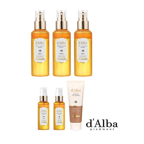 Dallba White Truffle Royale Serum 100ml x 3 + 60ml x 2 + Gel Cleanser 1piece