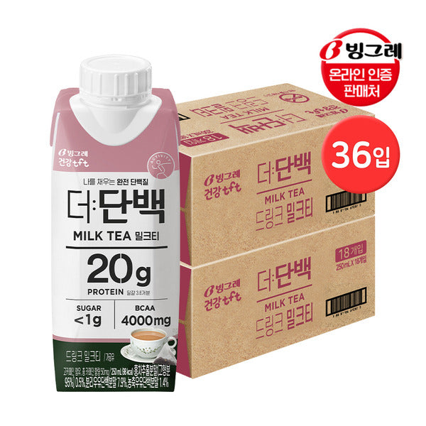 Binggrae Ddeobang Drink Milk Tea 250ml x 36 / Protein Beverage
