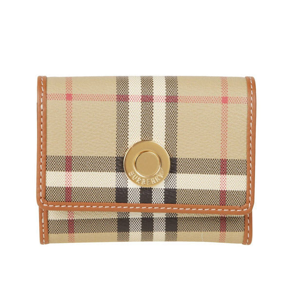 Burberry Ring Wallet Small Check Folding 8109800