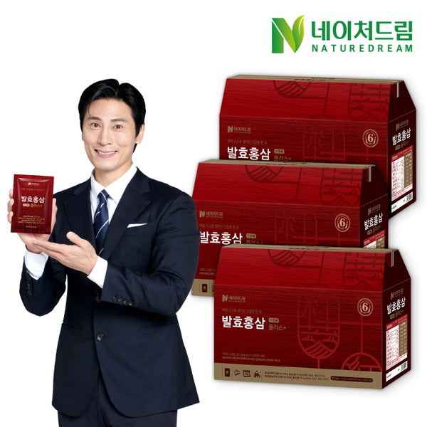 Nature Dream Fermented Red Ginseng Plus 50ml 30 packets, 3 boxes