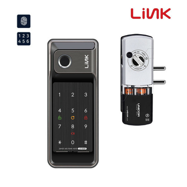 Self-install link LS-500F fingerprint recognition chassis door lock digital lock-Korean made