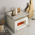 J-Life Claire Mid-Century Stainless Microwave Shelf