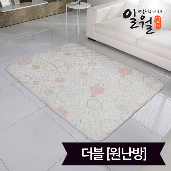 Ilwol Pink Blossom Carbon Electric Mat Double 140x180 Digital Basic Heating