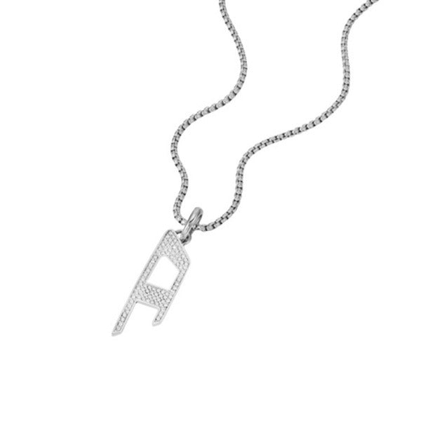 Diesel DX1624040 logo cubic necklace 24857320673833