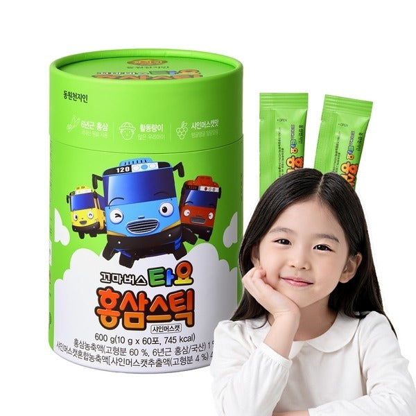 Dongwon Cheonji In Little Bus Tayo Red Ginseng Stick Shine Muscat (10g 60 packets 60-day supply)