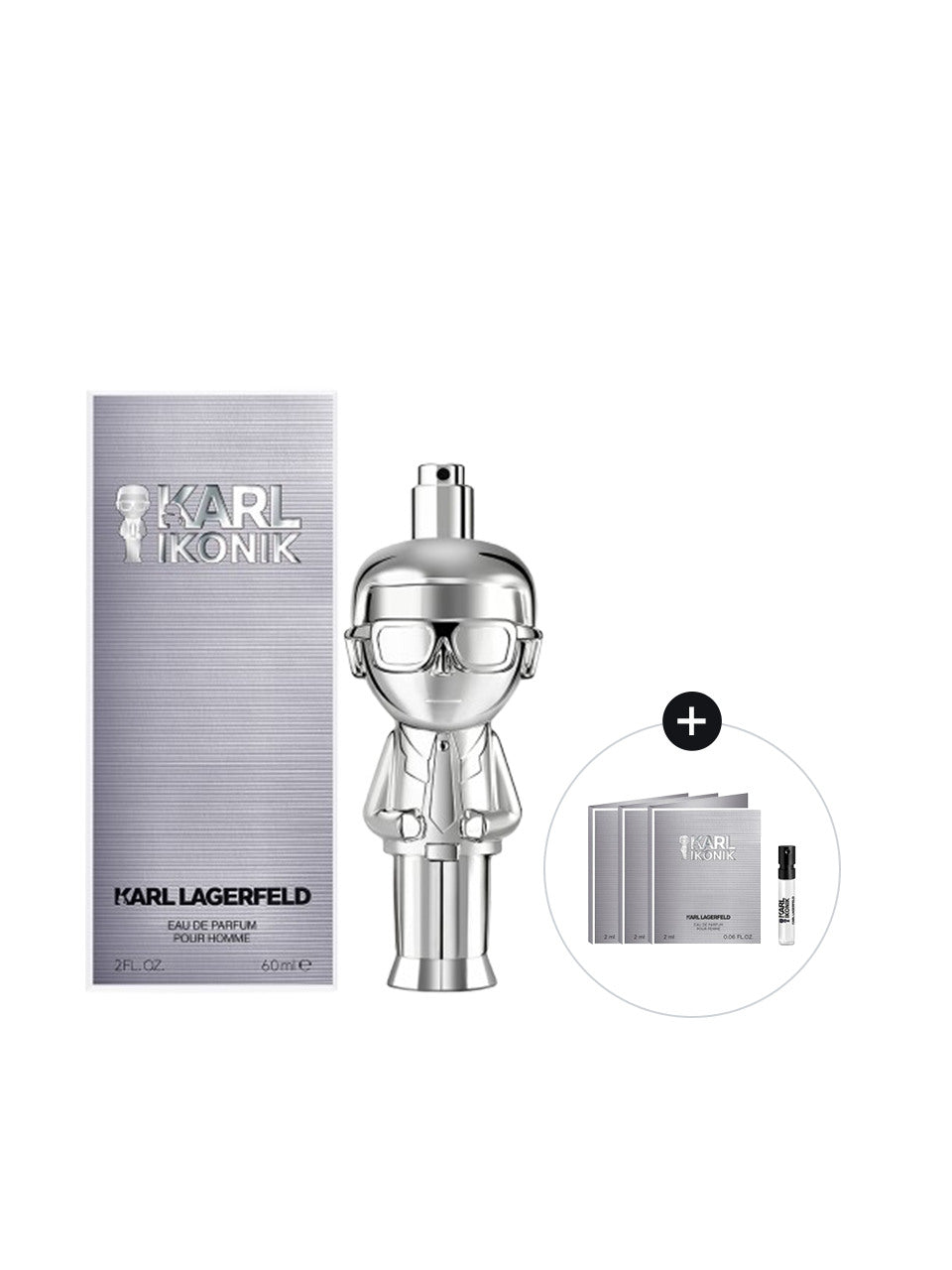 Calrberg [Official Import] [Karl Lagerfeld] Karl Iconic Rouge Homme EDP 60ML + 3 Types Stick Sample