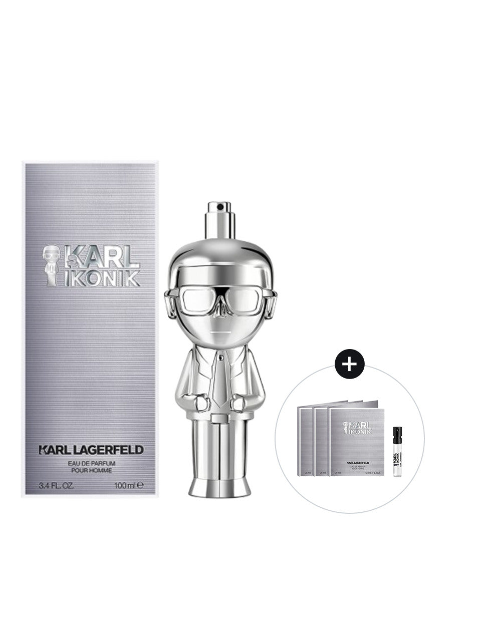 Cal拉开格尔菲尔特 [Official Import] [Karl Lagerfeld] Calvin Iconic Rouge Homme EDP 100ML + 3 Types Stick Gi