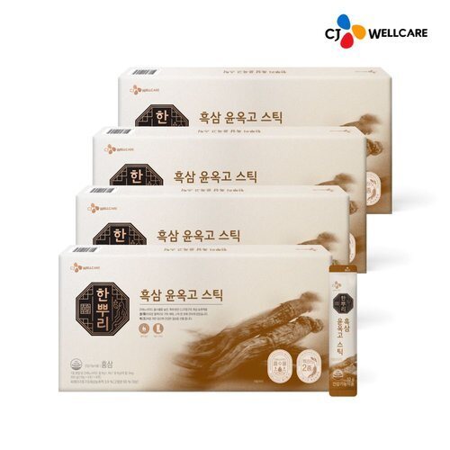 [CJ Official][G] Single Source Black Ginseng Yunokko Stick 30 sticks 4 boxes 683519
