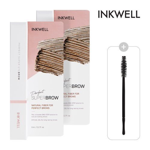 SK StoreA Guita Inkwell Perfect Super Brow Brush Natural Brown 2pcs + Screw Brush 1pc 683616