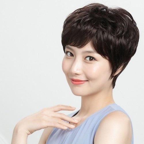 SK Store Guitar Bass Instom Volume Short Cut Tonggal Female Hair Wig Brown (KYR-WFHWJ4V) 684185
