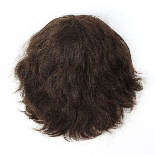 SK Store Guitar Brown Wavy Perm Short Hair Wig Female Short Perm One Size (KYR-WFHXD4L)684185