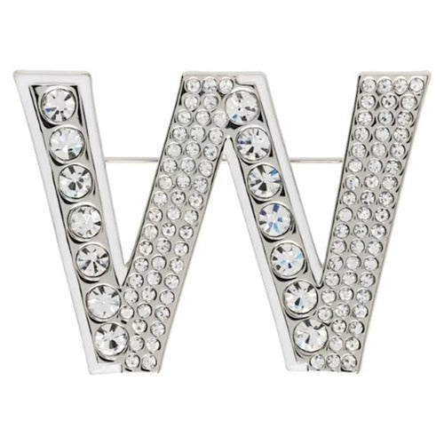 Max Mara Weekend MaxMara W Motif Carrella Brooch Silver White 2515751104 600 002684236