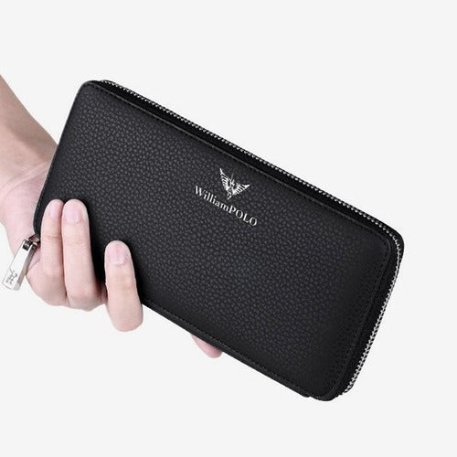 SK Stoa Guitar Long Wallet Gift Men's Clutch Fashion Luxury Long Wallet Daily Leather Black Wallet 6