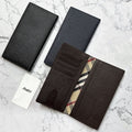 SK Stoa Men's Long Wallet Cowhide Slim Korean Made Plum Dot MA10 Gift