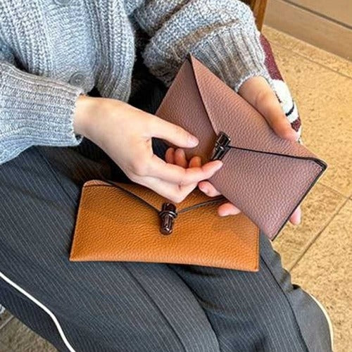 SK Stoagiata Cowhide Leather Women's Buckle Wallet Student Office Worker Gift 684406