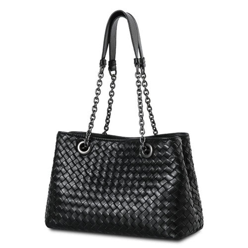 SK Storea Gibson Coordinator Good Bag Leather Shoulder Bag Elegant Grid Pattern Stylish684406