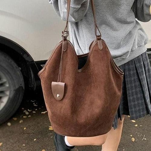 SK Stoare Guitar Backpack Women Suede Daily Big Storage Bag Shoulder Bag 684406