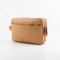 SK Stoa Golfer YKK Zipper LABEPOTS Large Leather Pouch Bag Apricot 684406