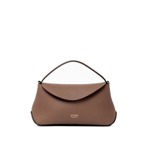 SK Store Guitar [STOW LONDON] Stow London Mini East West Curve Shoulder Bag Mocha 684738
