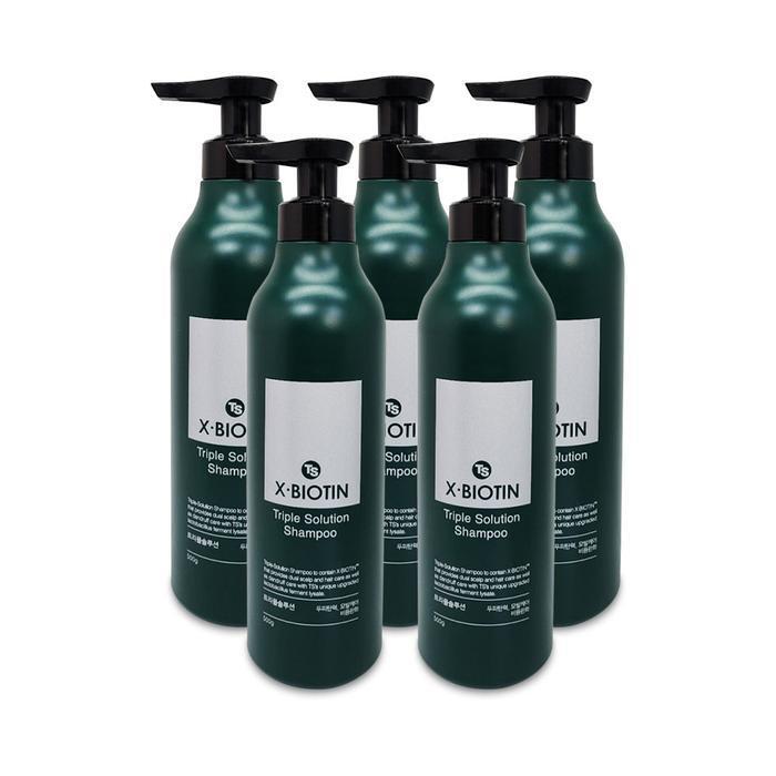 TSE XBioquin Shampoo Triple Solution Bergamot Fragrance 500g Hair Fall Care 5pcs S
