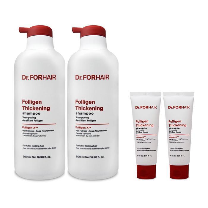 DoctorFoha PolyGen Silicone Cleansing Shampoo HubicFloral香 500ml+70ml(便携) Hair Fall Care 2Set Ss (47