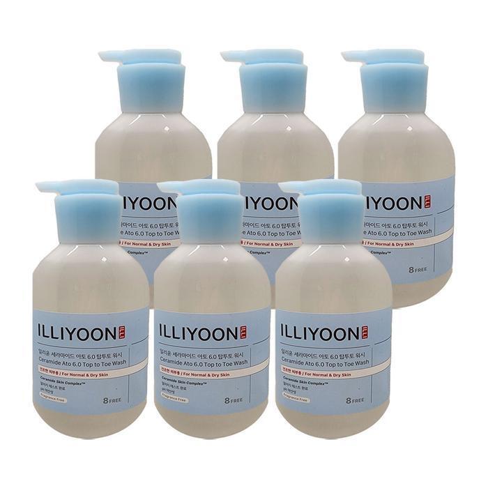 Ililyoon Ceramide Ato 6.0 Top-to-To Wash No Fragrance 500ml Acidic Body Cleanser 6 Pack SS (47586848