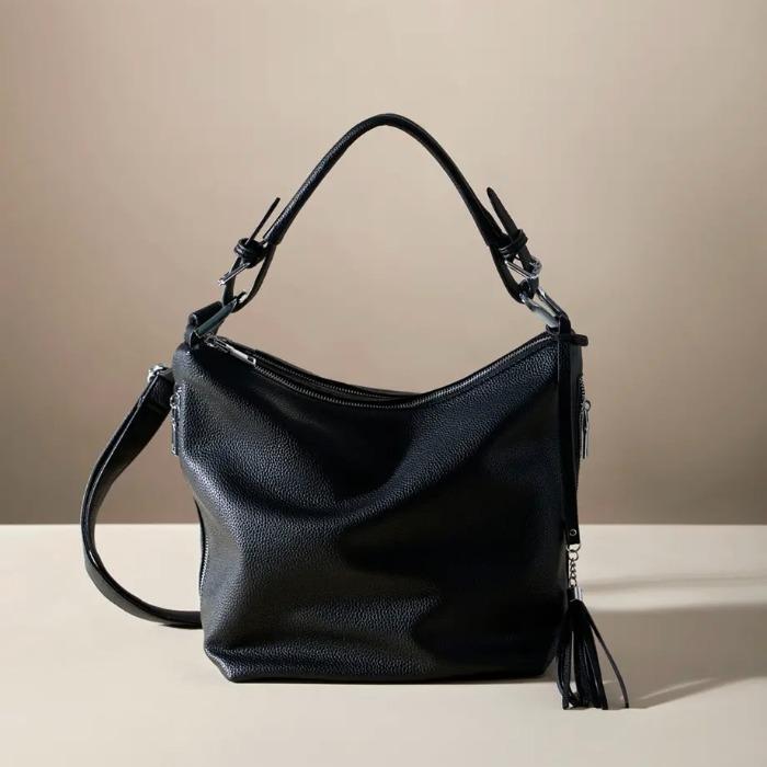 Giessen HC41 Tassel Decoration Big Shoulder Bag LAABP301BK (47304107)