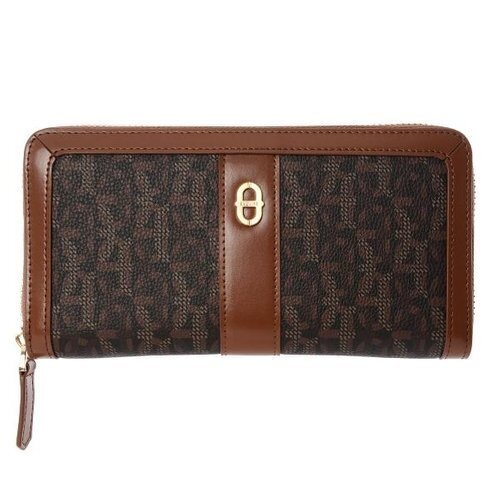 Esquiar Collection ECEFPR610BR Pattern Zipper Pull Long Wallet 610687134